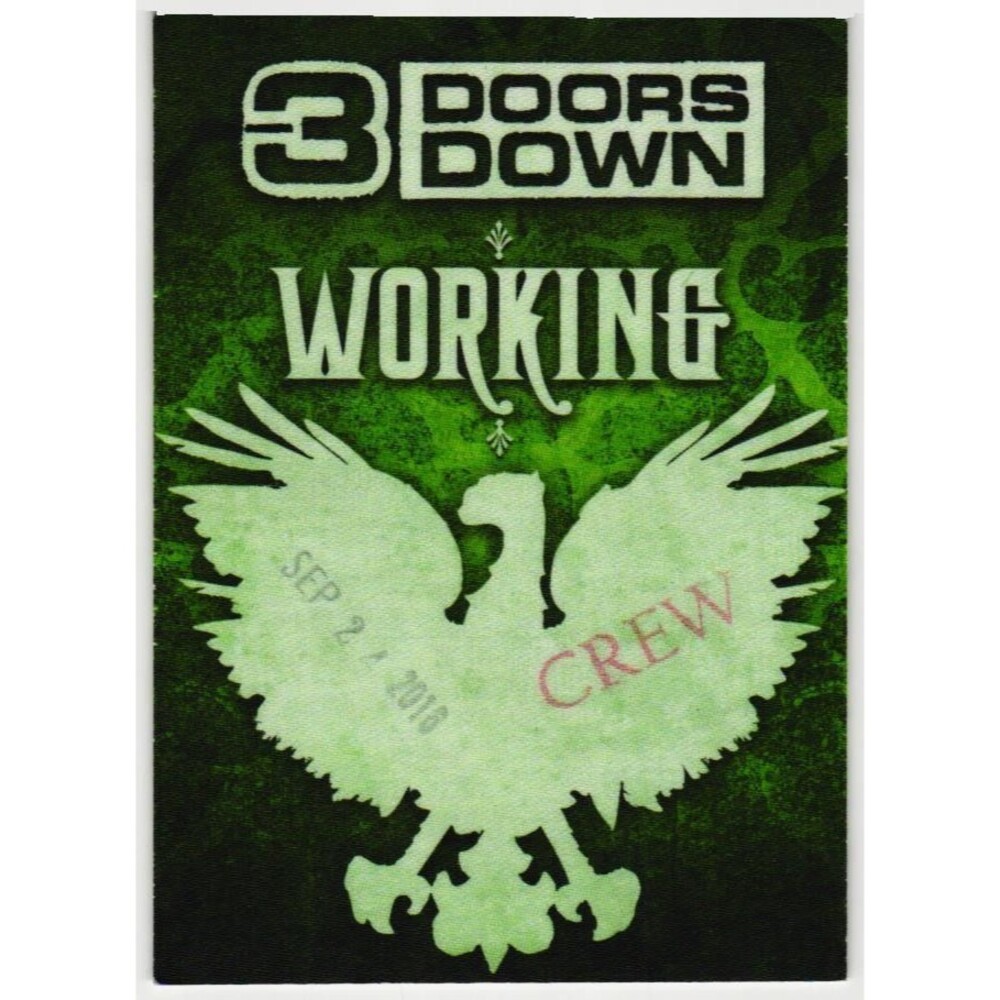 2016 3 Doors Down Concert Backstage Working Pass Birmingham AL